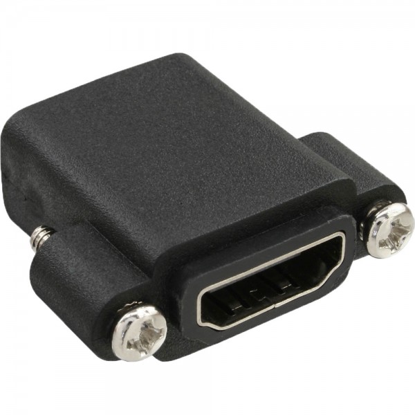 InLine® HDMI Adapter zum Einbau mit Gewinde, HDMI A Buchse/Buchse, 4K2K