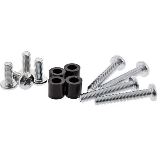 InLine® 8er Schraubenset 4x M8x20mm, 4x M8x50mm und 4x 15mm Abstandhalter für Wandhalterung