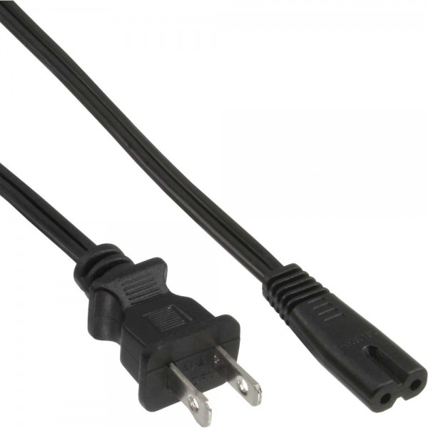 InLine® Netzkabel, Netzstecker USA auf Euro 8 C7 Stecker, 3,0m