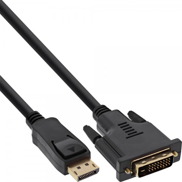 InLine® DisplayPort zu DVI Konverter Kabel, schwarz, 0,5m