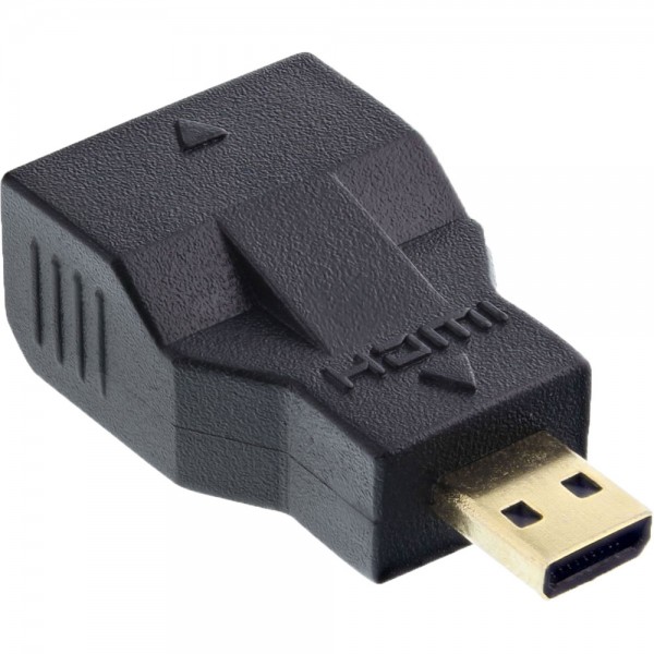 InLine® HDMI Adapter, Mini HDMI C Buchse auf Micro HDMI D Stecker, 4K2K kompatibel, vergoldete Konta