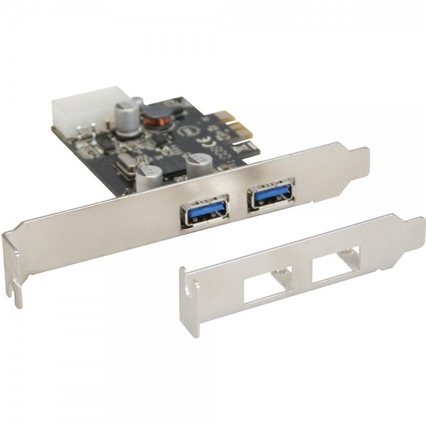 InLine® Schnittstellenkarte, 2x USB 3.0, PCIe, inkl. Low-Profile Slotblech