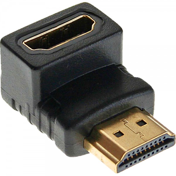 InLine® HDMI Adapter, Stecker / Buchse, gewinkelt unten, vergoldete Kontakte, 4K2K kompatibel