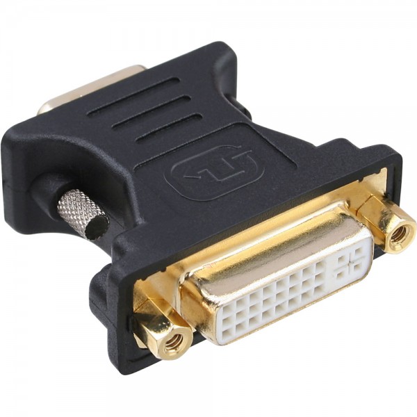 InLine® DVI-A Adapter, Analog 24+5 Buchse auf 15pol HD Stecker (VGA), vergoldet